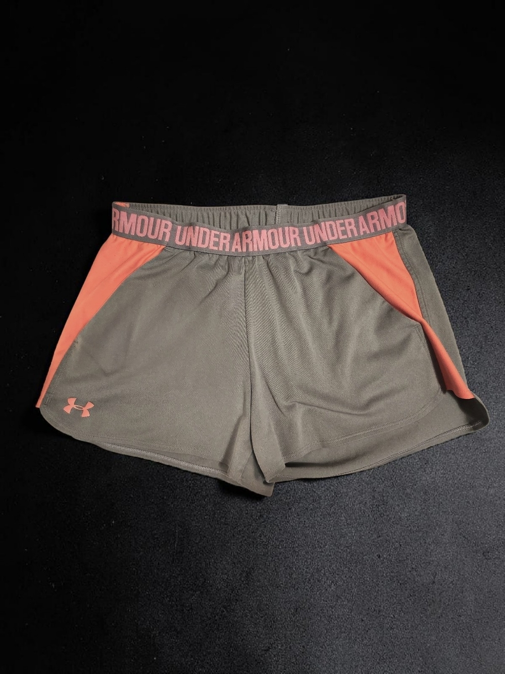 Under Armour Grey Shorts with Coral Trim